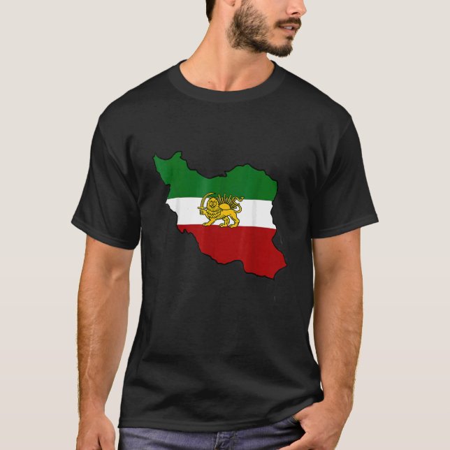 Camiseta Bandeira do Irã com leão (Frente)