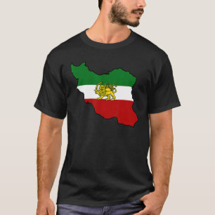 Camiseta Bandeira Do Irã Com Leão Iraniano
