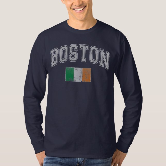 Camiseta Bandeira do irlandês de Boston (Frente)