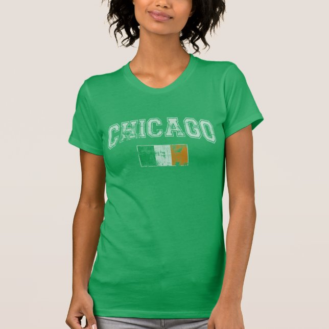 Camiseta Bandeira do irlandês de Chicago (Frente)