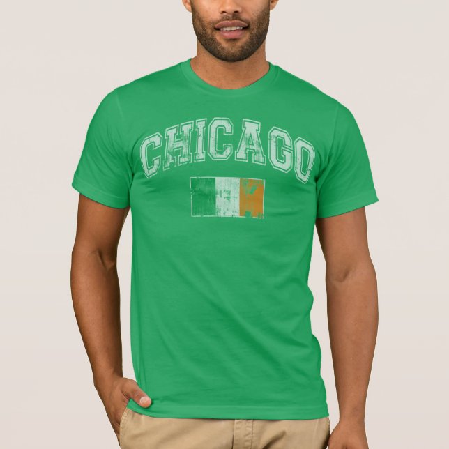 Camiseta Bandeira do irlandês de Chicago (Frente)