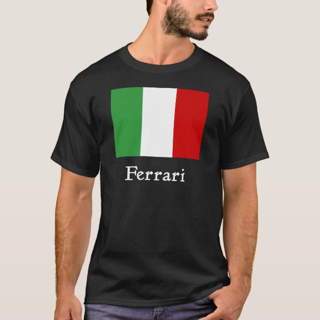 Camiseta Bandeira do italiano de Ferrari (Frente)