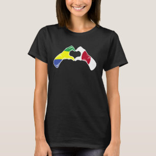 Camiseta Bandeira do Japão - Coração Japonês Gabonês