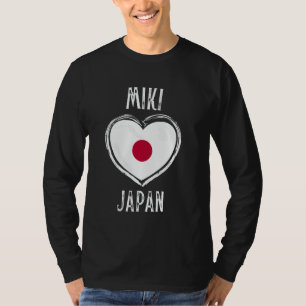 Camiseta Bandeira do Japão Coração Miki City
