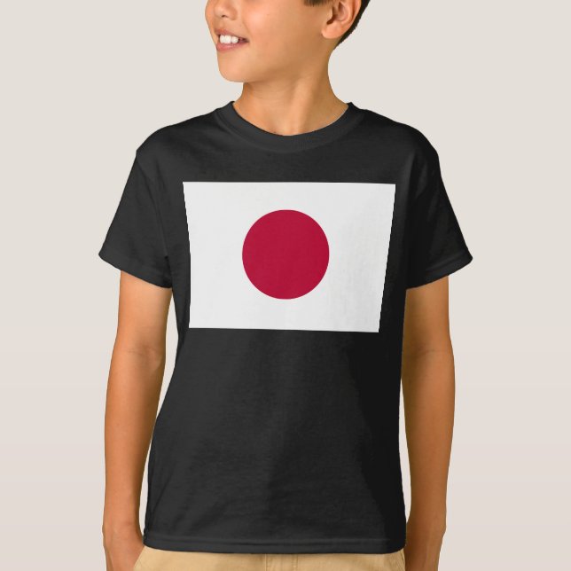 Camiseta Bandeira do Japão: Hinomaru, Nisshōki, Ascensão Ve (Frente)