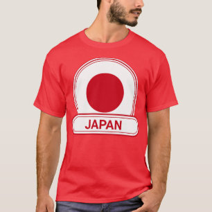Camiseta Bandeira do Japão - País Crachá Japão