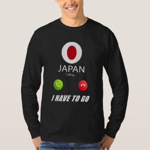 Camiseta Bandeira do Japão Souvenir Japão Está Chamando Est