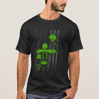 Camiseta Bandeira do jogador de futebol verde número 13 com