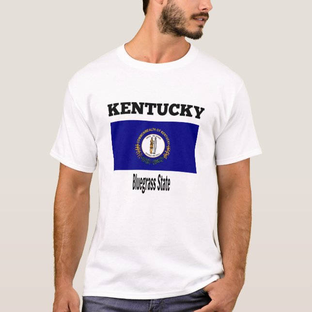 Camiseta Bandeira do Kentucky, Estado Bluegrass, (Frente)