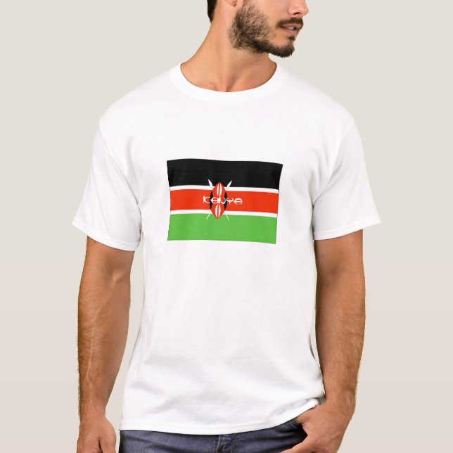 Camiseta Bandeira do Kenyan (Frente)