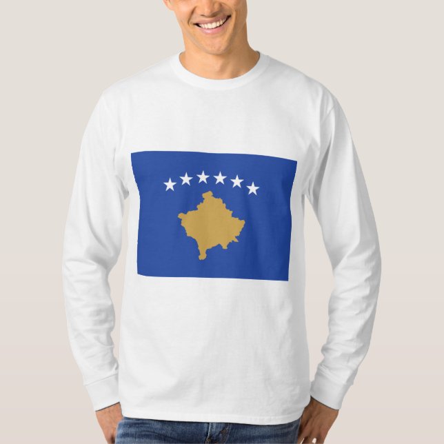 Camiseta Bandeira do Kosovo (Frente)