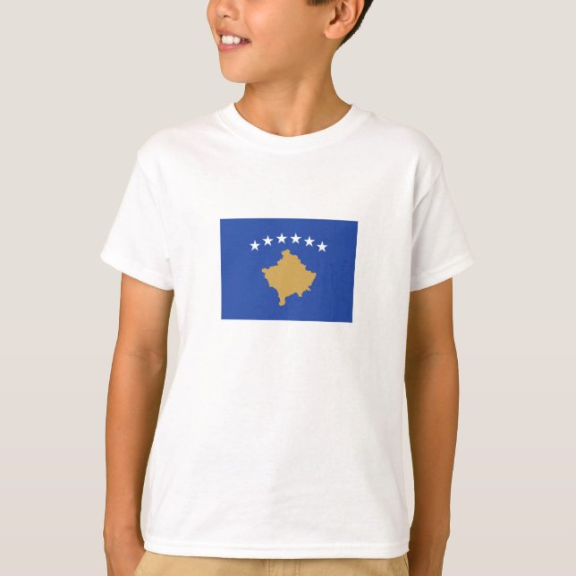 Camiseta Bandeira do Kosovo (Frente)