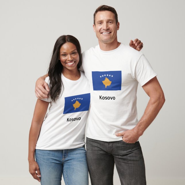 Camiseta Bandeira do Kosovo (Unissex)