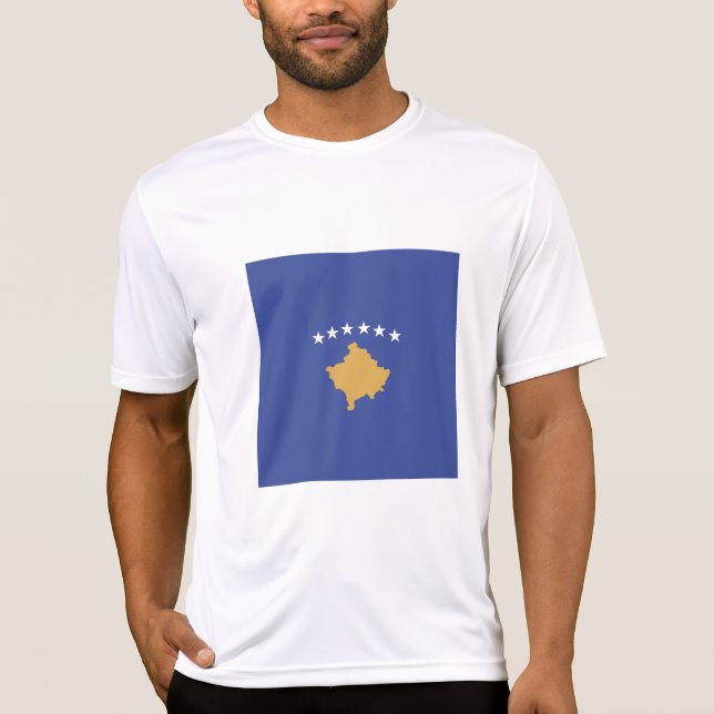 Camiseta Bandeira do Kosovo (Frente)