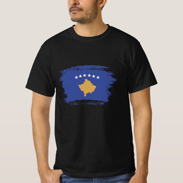 Camiseta Bandeira do Kosovo (Frente)