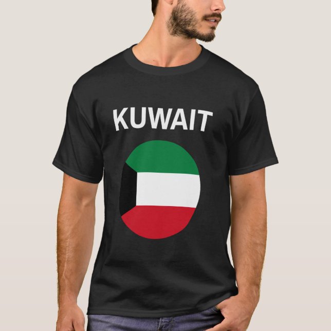 Camiseta Bandeira do Kuwait Moderna (Frente)