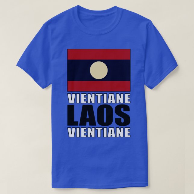 Camiseta Bandeira do Laos (Frente do Design)