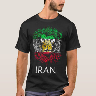 Camiseta Bandeira do Leão da Cabeça do Irã Irã