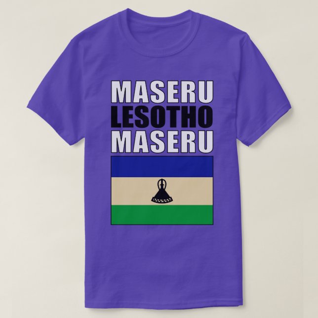 Camiseta Bandeira do Lesoto (Frente do Design)