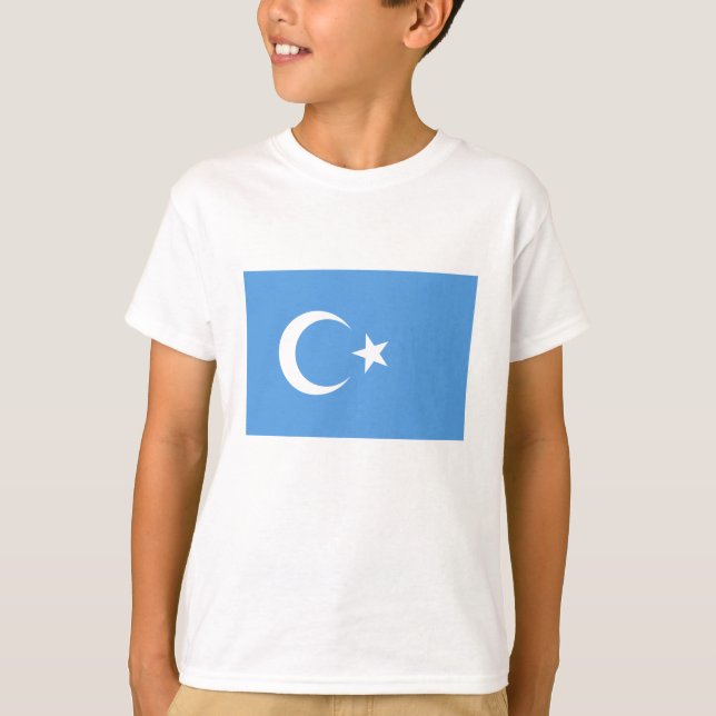 Camiseta Bandeira do leste de Turkestan Uyghur (Frente)