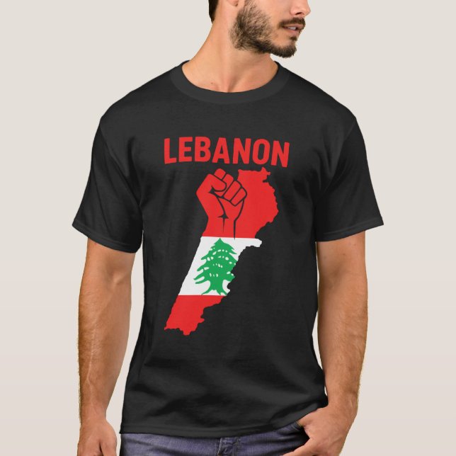 Camiseta Bandeira do Líbano Árvore de Cedro Beirute Libanês (Frente)
