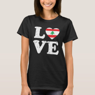 Camiseta Bandeira do Líbano de Amor Fantasia Libanesa Mamã