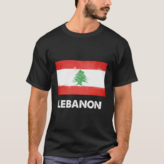 Camiseta Bandeira do Líbano libanês (Frente)