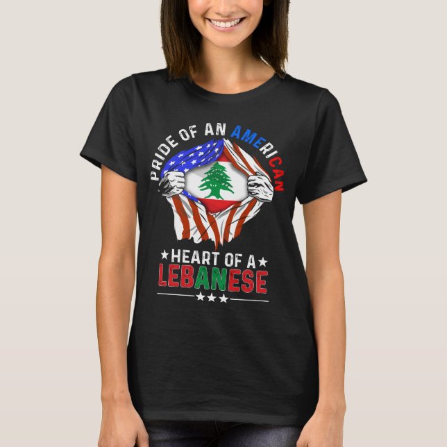 Camiseta Bandeira do Líbano - País Externo Americano Libanê (Frente)