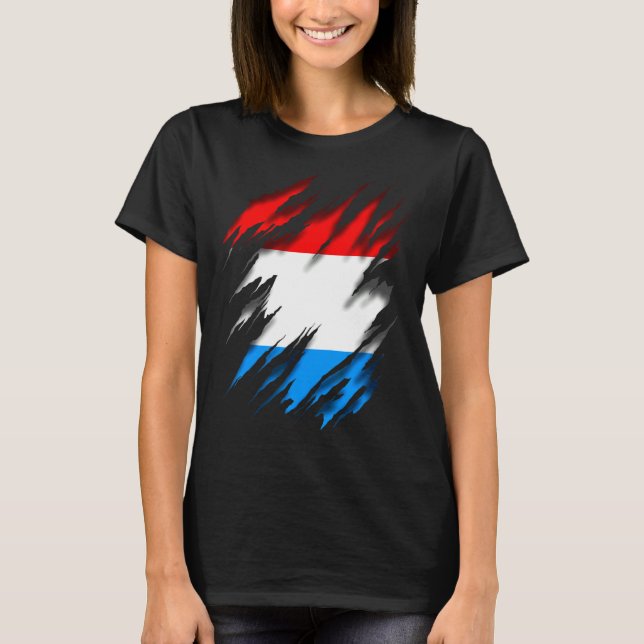 Camiseta Bandeira do Luxemburgo (Frente)