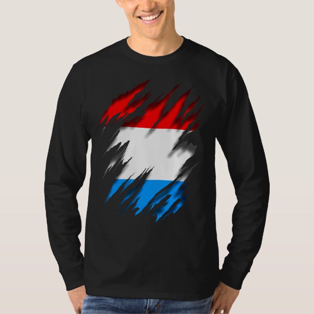 Camiseta Bandeira do Luxemburgo (Frente)