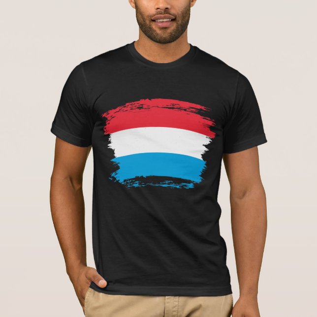 Camiseta bandeira do Luxemburgo (Frente)