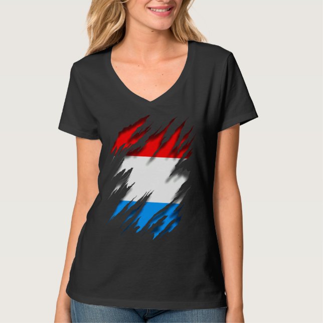 Camiseta Bandeira do Luxemburgo (Frente)
