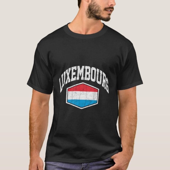 Camiseta Bandeira do Luxemburgo Throwback (Frente)