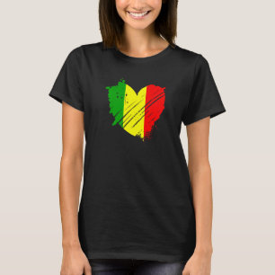 Camiseta Bandeira do Mali Eu amo o Mali Está no meu DNA pa