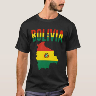 Camiseta Bandeira do Mapa Bolívia