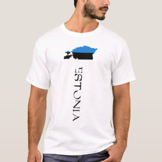 Camiseta Bandeira do Mapa da Estônia