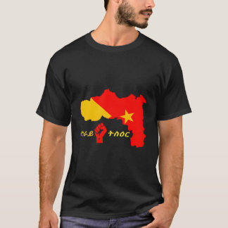 Camiseta Bandeira do Mapa de Tigray Etiópia