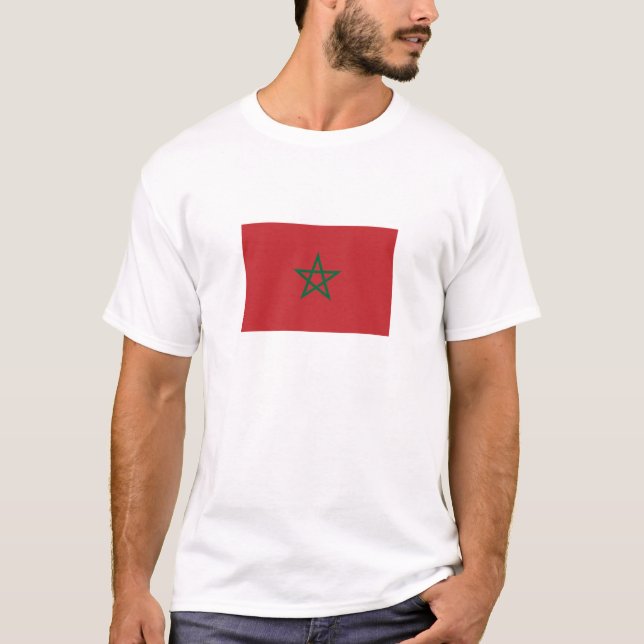 Camiseta Bandeira do Marrocos (Frente)