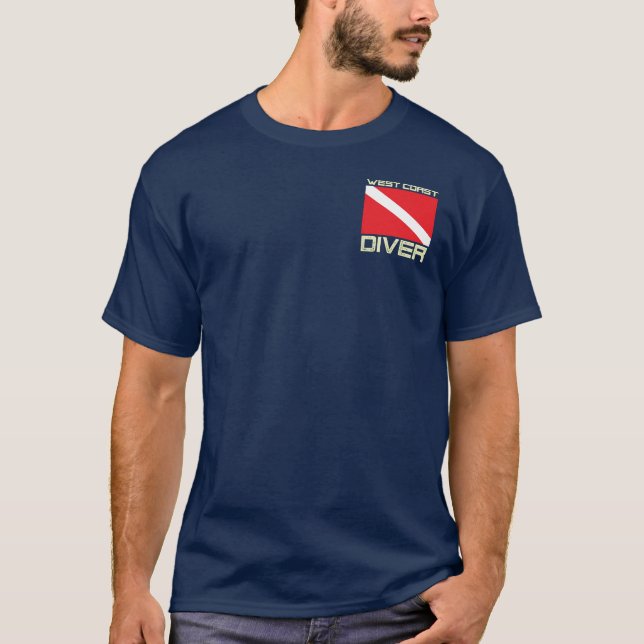 Camiseta Bandeira do Mergulhador na Costa Oeste (Frente)