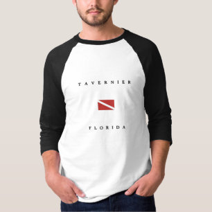 Camiseta Bandeira do mergulho do mergulhador de Tavernier