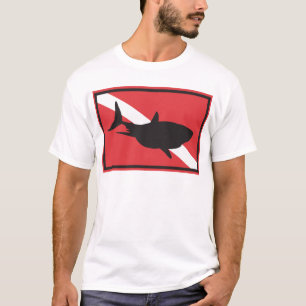Camiseta Bandeira do mergulho do tubarão
