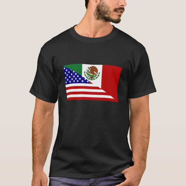 Camiseta Bandeira do méxico-americano. Cinco feliz de Mayo! (Frente)