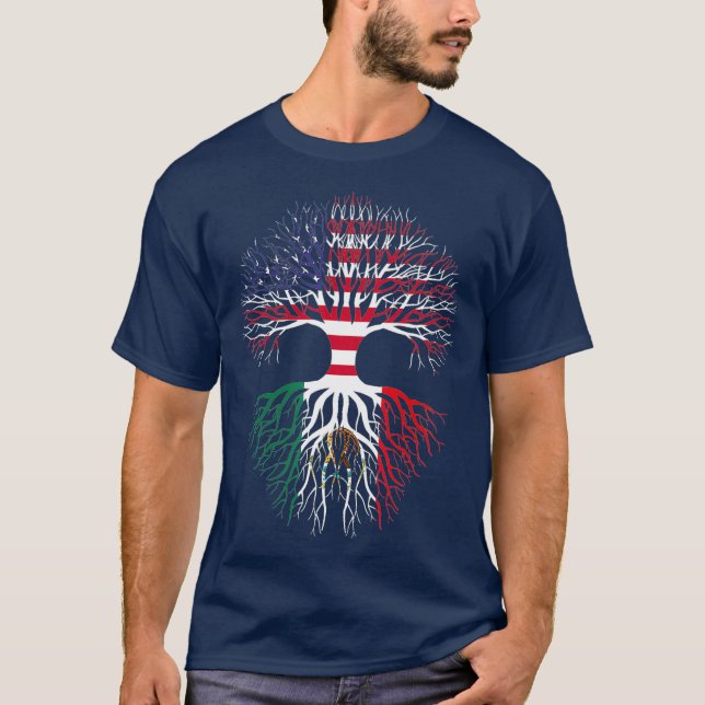 Camiseta Bandeira do México - Americano Cultivo Mexicano (Frente)