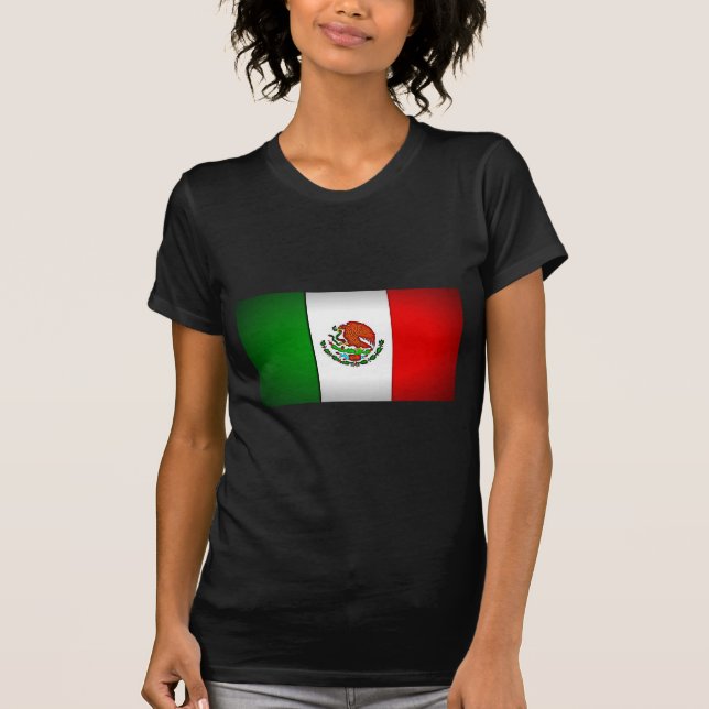 Camiseta Bandeira do México Estilizada (Frente)