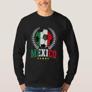 Camiseta Bandeira do México Jogador de Futebol Mexicano Ent