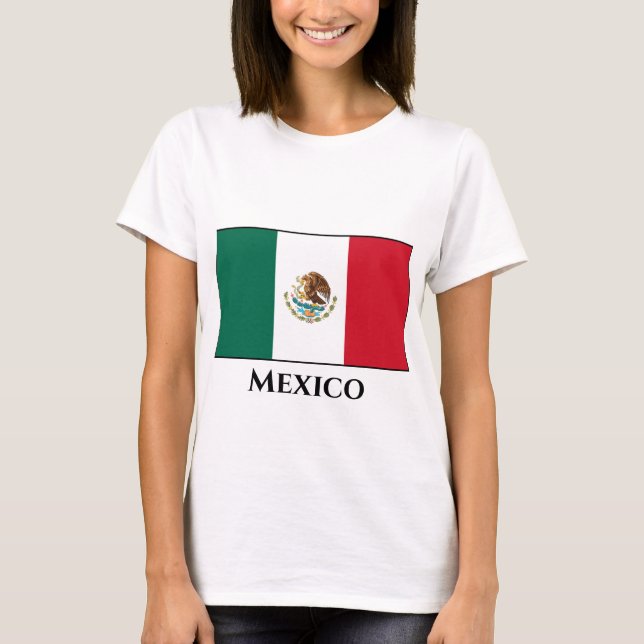 Camiseta Bandeira do México (México) (Frente)