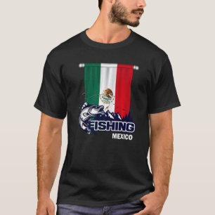 Camiseta Bandeira do México Pesca no México Pesca no Méxi