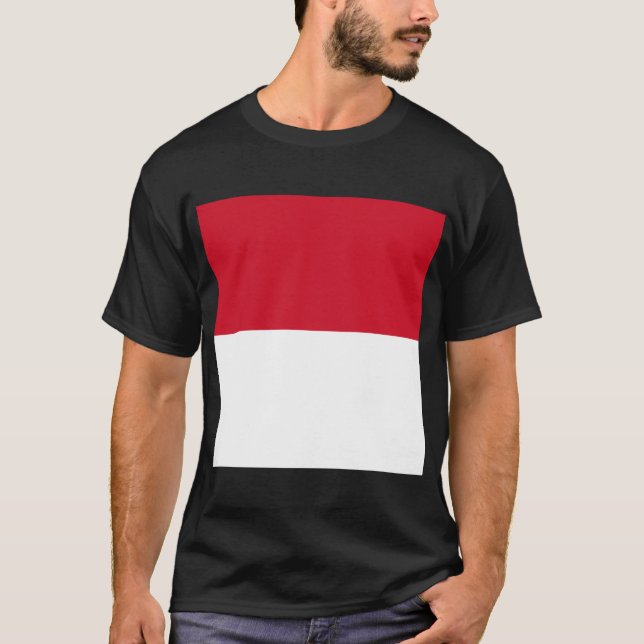 Camiseta Bandeira do Mônaco (Frente)