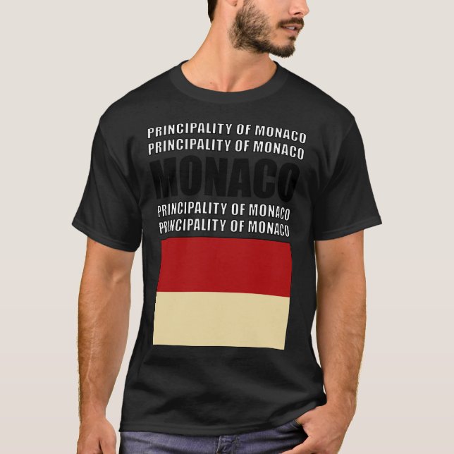 Camiseta Bandeira do Mônaco (Frente)