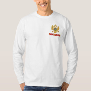 Camiseta Bandeira do Montenegro e Casaco de Armas Patriótic